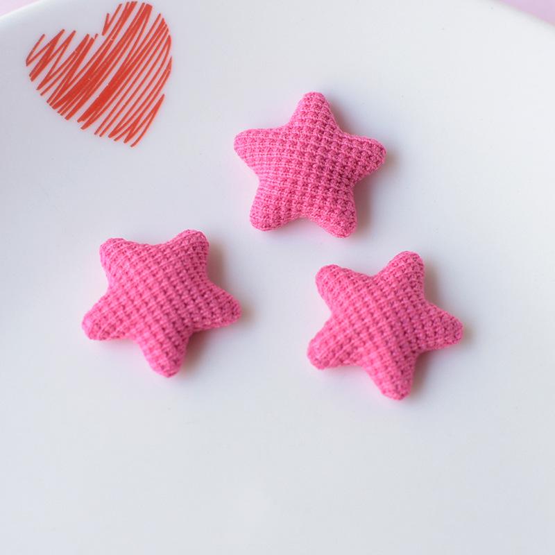 10 шт. Милые вязаные тканевые аксессуары в форме сердца для DIY заколок для волос, шпилек, украшение для поделок для девочек, плоская задняя сторона