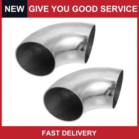 Universal OD 2.5" 90 Degree Car Mandrel Bend Elbow Bend Exhaust Tube Pack of 2