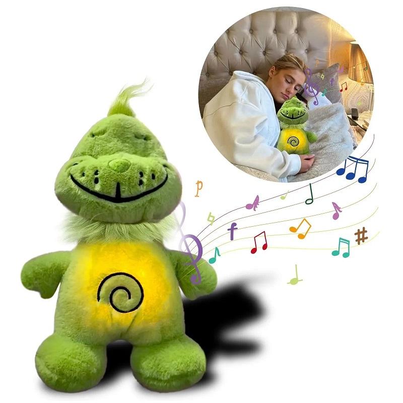 Green Shagy Anime Plush Toy Breathing Companion Doll*& Glowing Belly %^%Stuffed Animal Peripheral Holiday Gift~~for Kids