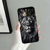 Черный Мягкий Чехол для Телефона для iPhone XR 7 8 17Air 15 16 14 Plus XS Max 13 12 11 17 Pro Max Животный Узор Лев