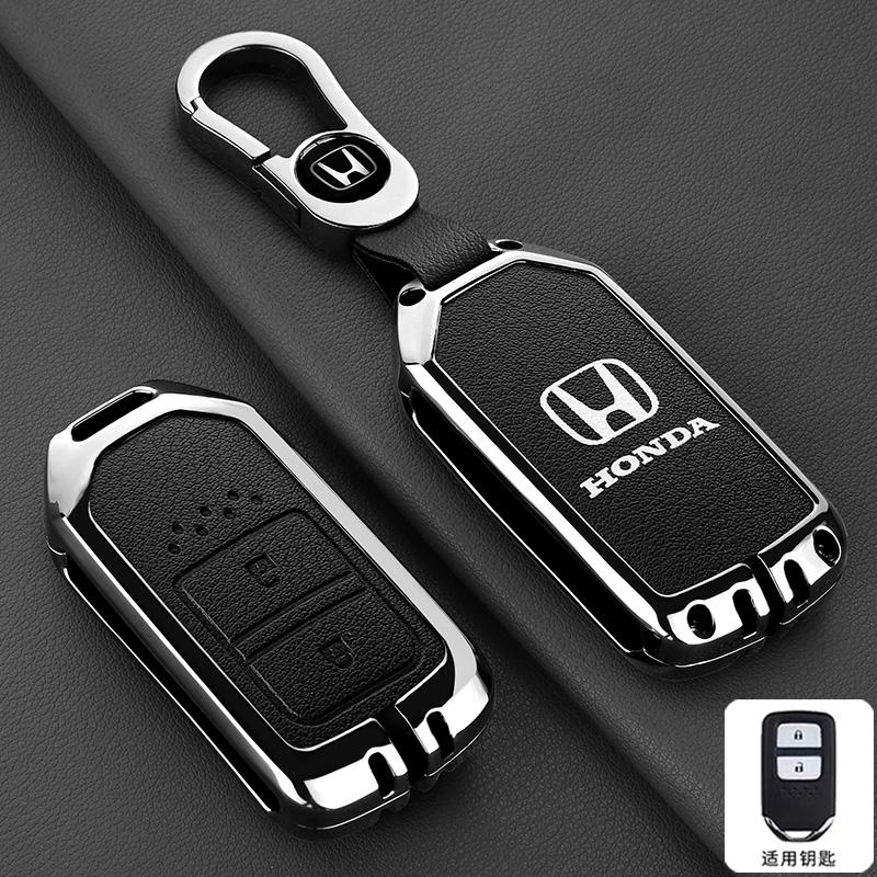 Zinc Alloy Car Smart Remote Key Case Cover Shell Protection Box For Honda Vezel City Civic Jazz BRV BR-V HRV Keyless Accessories ais256
