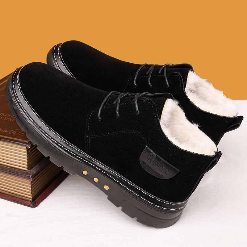 Большого размера зимние новые повседневные удобные хлопковые туфли противоскользящие толстые теплые мужские туфли модные универсальные мужские ботинки