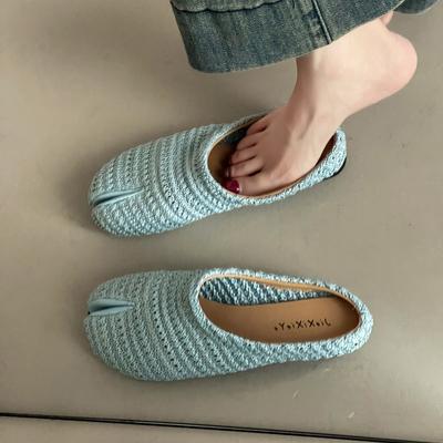 Модная обувь Ретро Плетеные Туфли с перфорацией Дышащие Носки Полушлепанцы Новые Повседневные Тапочки