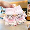 Plush Fingerless Gloves Fleece Lined Half Finger Gloves Gifts Flap Cover  for Girls