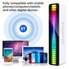 LED Beads Rhythm Light BT Speaker with Dual Horns Colorful Sound-sensitive Music Atmosphere Light