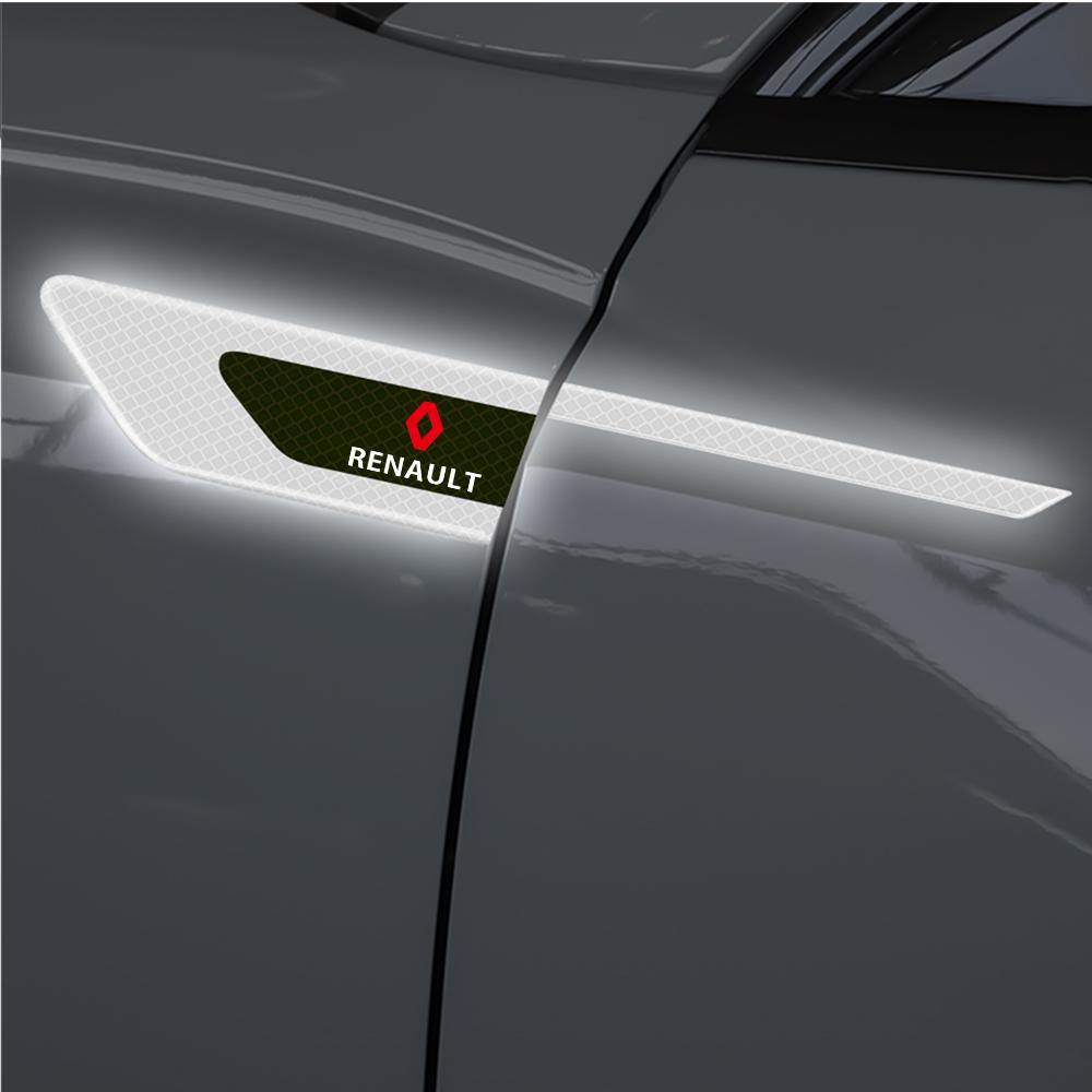 Car Fender Side Blade Emblem Sticker Safety Reflective Warning Strip For Renault DACIA Fluence Duster Logan Clio Megane CapturE