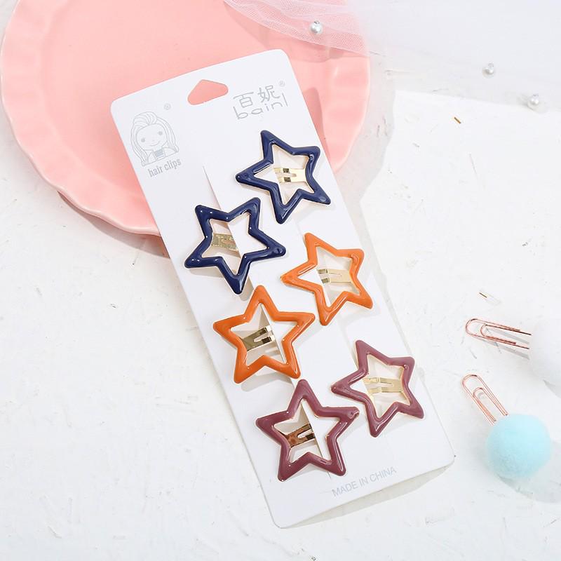 Новая заколка для волос Oil Drop Color BB - Милая заколка для волос в форме сердца и звезды для девочек