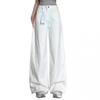 Womens White Wide Leg Jeans High Waist Loose Fit Straight Cut Denim Pants Fall 2025 Casual Style