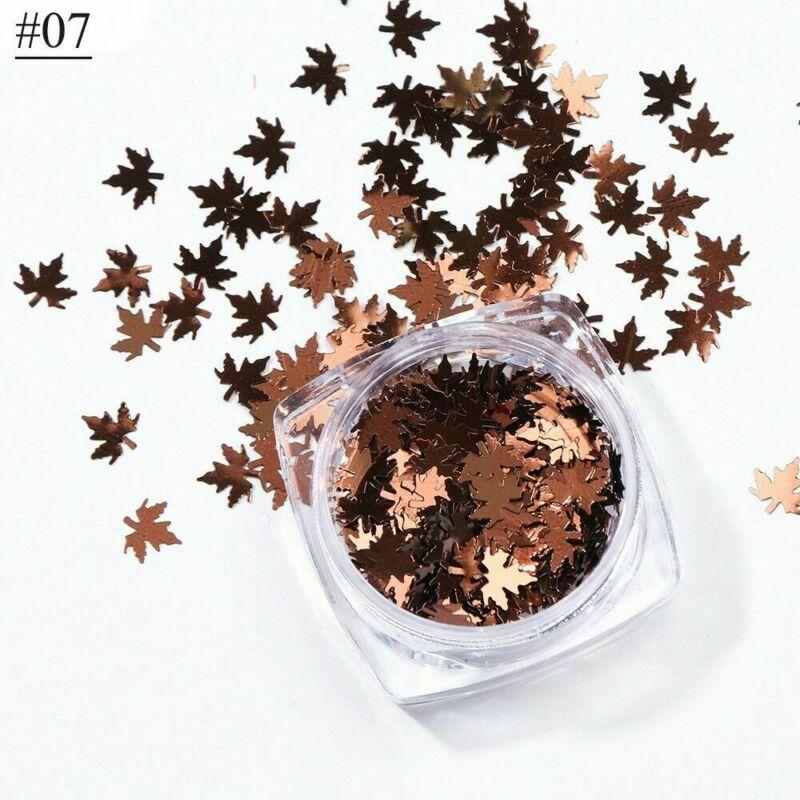 1 коробка, голографический дизайн ногтей, кленовые листья, хлопья, блестки, украшение для ногтей, аксессуары для маникюра