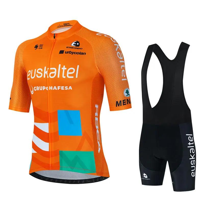 2026 Велосипедный костюм-комплект Euskaltel Euskadi Team Мужская велосипедная одежда Гоночный костюм для шоссейного велосипеда Велосипедные шорты с лямками Maillot Ropa Ciclismo