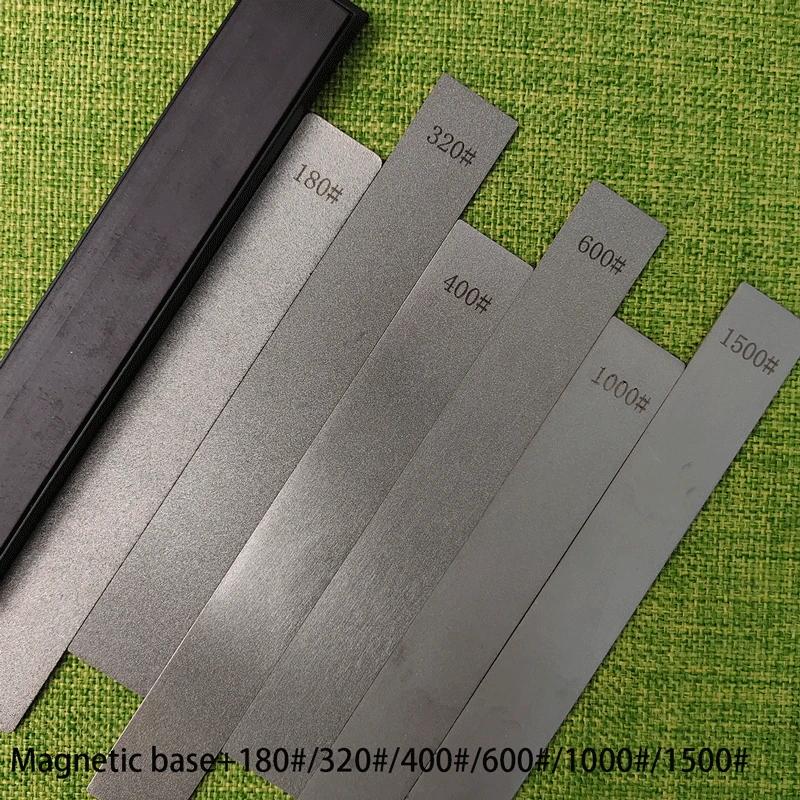 Набор из 6 предметов Магнитное основание Алмазный точильный камень для точилки для ножей Фиксированный угол Точилка для ножей Основа для точильного камня
