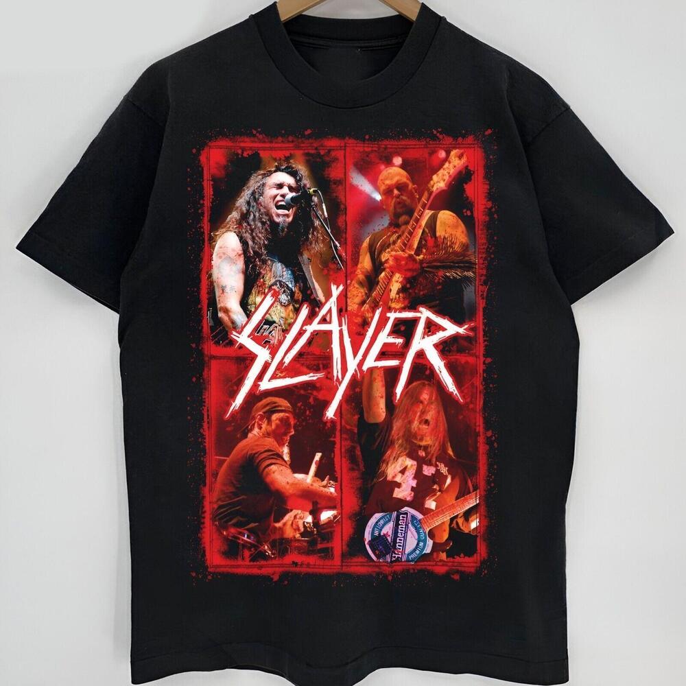 Черная мужская футболка с коротким рукавом группы Slayer, размеры S-2XL, унисекс
