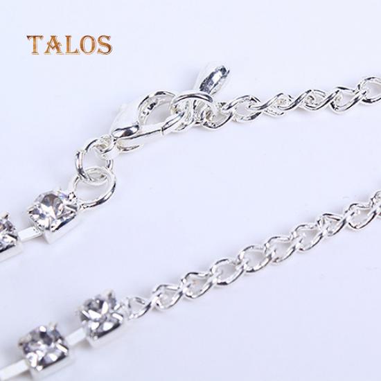 Women's Wedding Bride Love Heart Multilayer Necklace Earrings Jewelry Set Gift Accessories