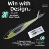 3D Design Soft Fishing Lure 11g Weight Scissor Tail Bait Live Painting Fishing Lure  Sea Fishing