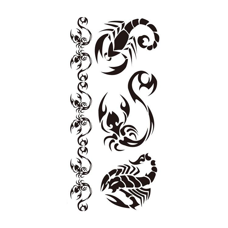 Шрам Змея Паук Скорпион Животное Водонепроницаемая Наклейка для Татуировки Образец Набора Ужасов для Подделки