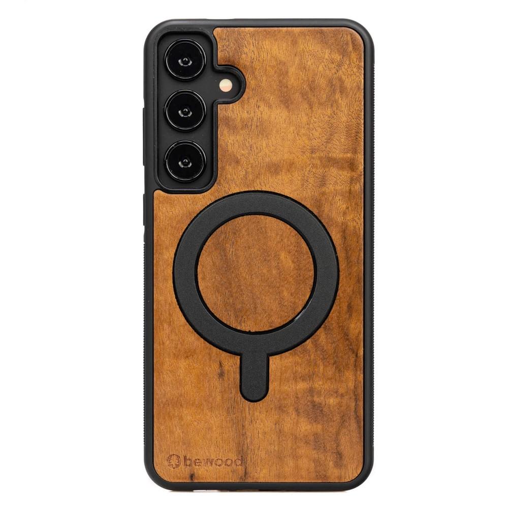 Bewood Wooden Case for Samsung Galaxy S25 Plus imbuia with MagSafe