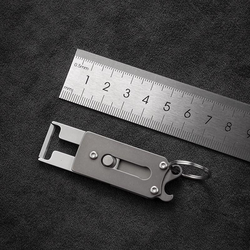 Mini Titanium Alloy Small Planing Knife Bottle Opener Portable Key Chain Pendant Outdoor Camping Multifunctional Tool Melon Peel