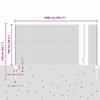 Welded Wire Fence with Posts 10 x 1 m (W x H)