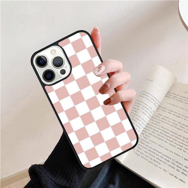 Клетчатый чехол для телефона iPhone 17 Air 15 16 Cover 14 11 13 Pro Max 12 Plus Max Cover Coque