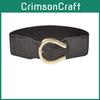 Fashion Gold Buckle Decoration Casual Wide Waist Belt For Womens Style
