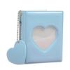 Pockets Photo Album Hollow Heart Cover DIY Making 3in Single Compartment PVC Pure Color Simple