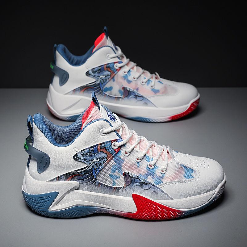 Men's Shoes 2025 Spring New Sports Shoes Breathable Mesh Basketball Shoes Lace-up Student Running Shoes Basketball Shoes