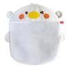 Kids Bath Toy Storage Bag Cartoon Shaped Large Capacity Mesh Hanging Bag with Suction Cup White