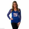 Вся Спортивная Кутюр NFL Женская Синяя Футболка New York Giants Wildkat
