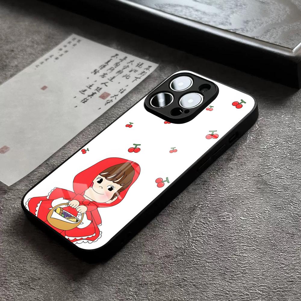 Cartoon Peko Chan Phone Case For IPhone 16 Pro Max 14 17 Air 12 15 11 13 Mini X XR XS Max SE Glass Cover