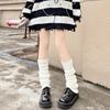 JK Lolita Harajuku Style Вязаные носки средней длины сложенные осенние белые длинные носки I1R9