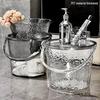"Transparent Thickened Plastic Water Storage Bucket with Lid for Laundry and Dorms"