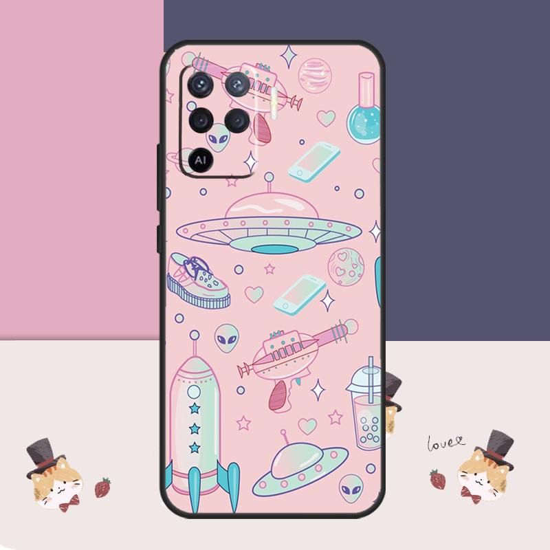 Девичий Пастельный Ведьма Гот Узор Чехол Для Oppo A38 A58 A78 A98 A54 A74 A94 A18 A57 A17 A77 A80 A60 A40 A96 A76 A16 A15 A5 Pro
