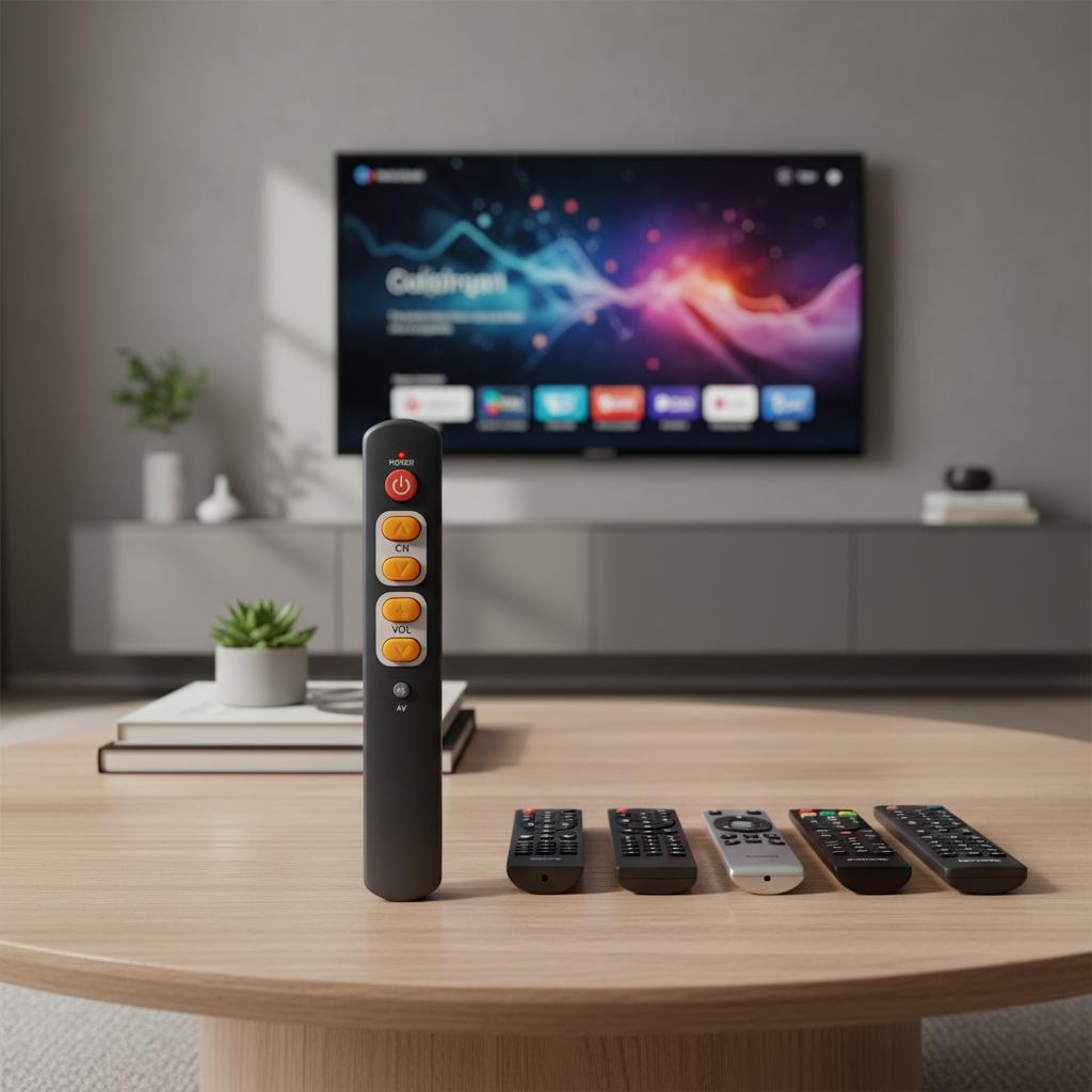 Smart Learning TV Remote Control Universal Compatibility Portable Design ABS Material