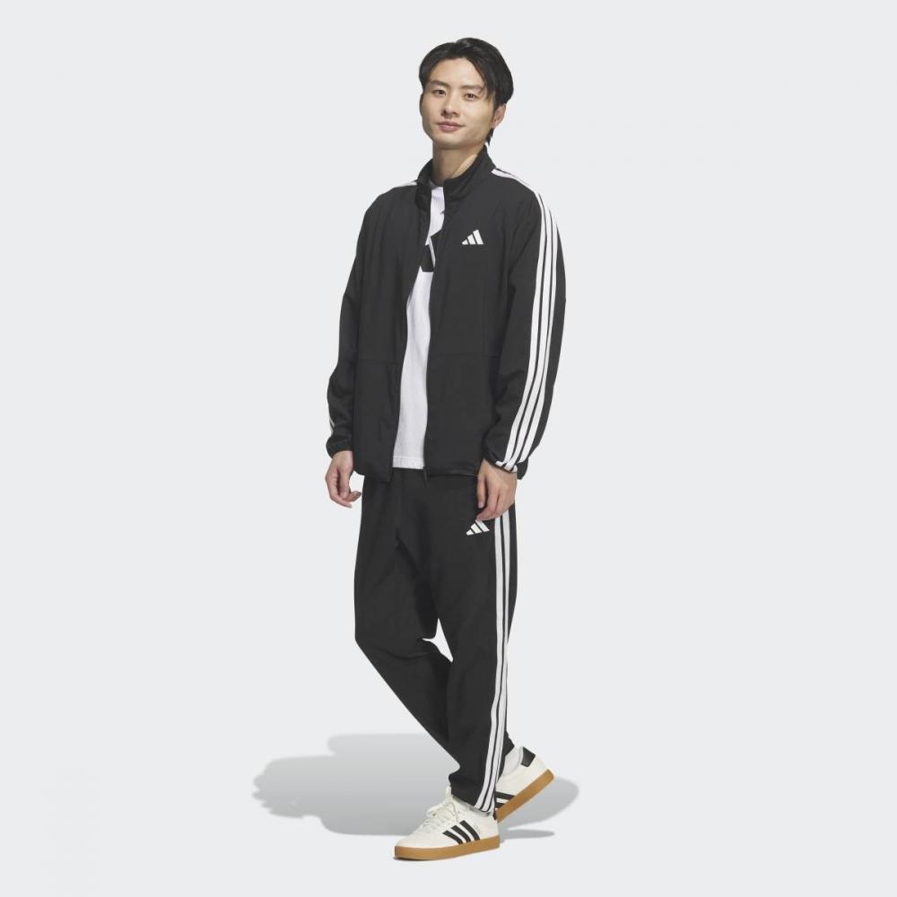 Adidas Тренировочная кофта с 3 полосками, стандартный крой, легкая тканая, Kr8907