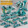 Магнитные строительные блоки: Развивающая трансформирующаяся машина и игрушка-робот для мальчиков и малышей