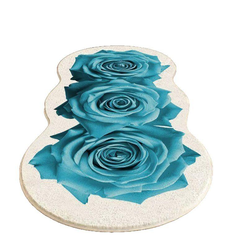 3D Цветочный Ковер Утолщенный Удобный Комнатный Прикроватный Ковер Ковер для Гостиной Кофейного Столика Грязеотталкивающий