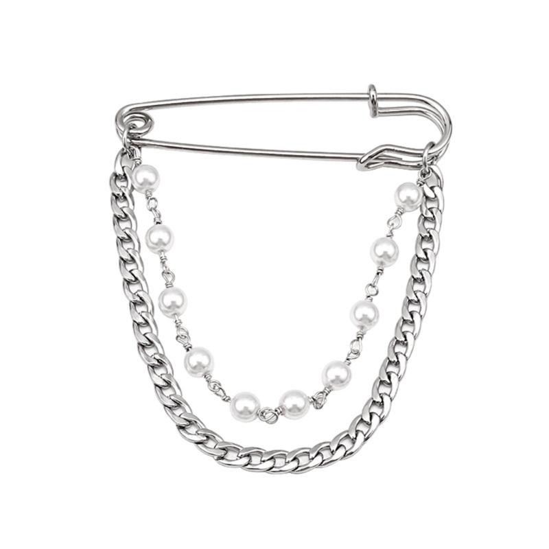 Novelty Lapel Pin Pearls Rhinestones Crystal Lapel Pin Jewelry Brooch Photo Props Delicate Crystal Brooch Pin Brooch