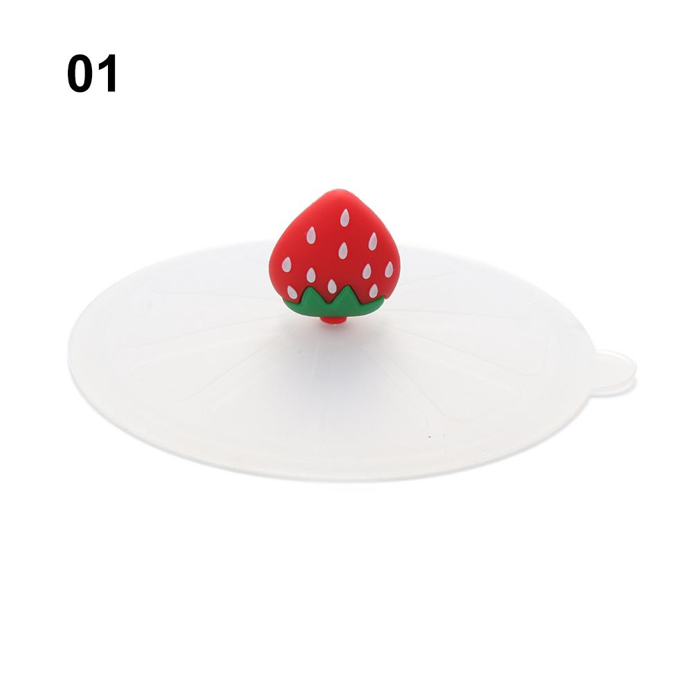 Cute Tea Coffee Lids Reusable Silicone Cup Cover Leakproof Dustproof Suction Cup Cover