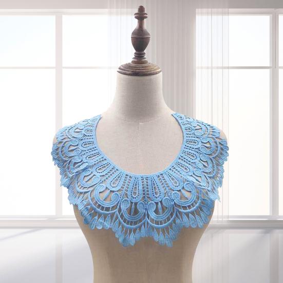 Воротник с аппликацией, полый, устойчивый к разрыву, не деформируется, дышащий, моющийся, съемный своими руками, кружевной корсаж с 3D-эффектом для швейного магазина