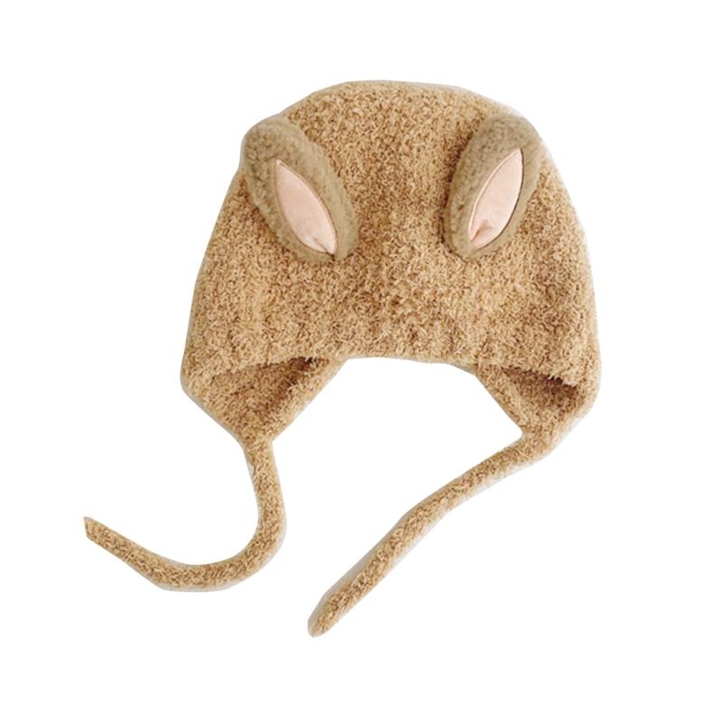 Cute Cap Autumn Winter Kids Newborn Baby Cap Knitted Warm Crochet Rabbit Ear Beanie Unisex Baby for 5 months to 3 Years