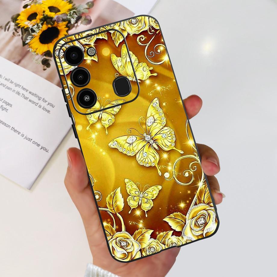 For Tecno Spark 8c spark8 Phone Case Spark GO 2022 Back Cover Matte Soft TPU Silicone Bumper Child Fashion Cartoon Pattern Funda