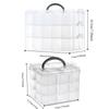 3-слойный пластиковый ящик для хранения 18 ячеек Органайзер для игрушек и мелочей Настольный