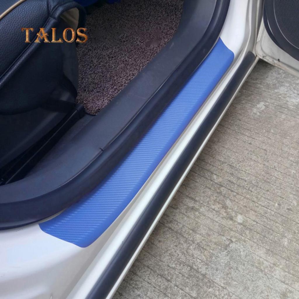 Универсальная защитная наклейка на порог автомобиля из углеродного волокна с защитой от царапин, автомобильные аксессуары