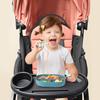 Stroller Dinner Plate Stroller Snack Tray with Cup Holder Removable Universal Stroller Food Tray with Adjustable Buckle And Hooks Stroller