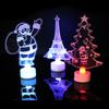 Colorful Christmas Ornaments Snowman Santa-claus Christmas Tree Led Decorative Lights Party Supplies