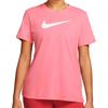 Nike Футболка с логотипом Swoosh Solid Logo Print, повседневная, для бега, дышащая, спортивная, с круглым вырезом и коротким рукавом, женская, персикового цвета DJ0931-668