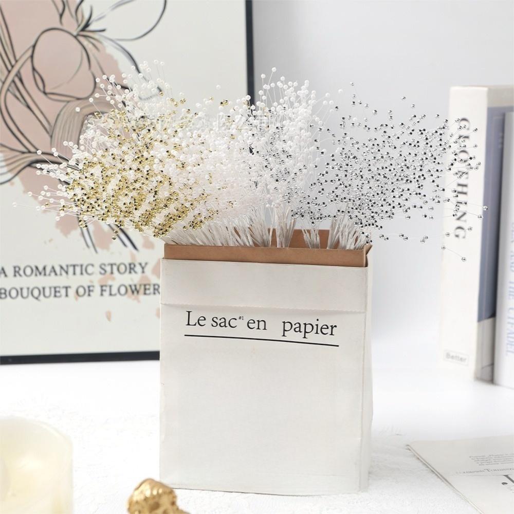 Plastic Artificial Pearl String Bouquet DIY Crafts Supplies Artificial Flowers Home Decoration