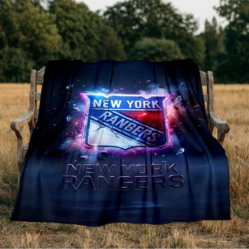 New York Crest Blanket Flannel Throw for Sofa, Indoor, Camping, Living Room, Office, Chair, And Bed Soft Birthday Gift
