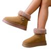 Новые меховые интегрированные зимние ботинки на толстой подошве женские зимние бархатные утолщенные хлебные большие хлопковые туфли