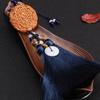 New Car Pendant Peach Wood Safety In And Out Ornament Double-sided Carving Tassel Decorations Men's Car Interior Accessories